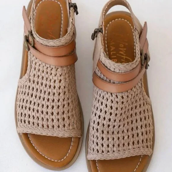 NIB Blowfish Woven Gladiator Flat Sandals Size 7.5 - Picture 2 of 3